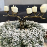 Candelabro reno dorado resina  36cm* 20cm* 5cm