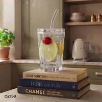 Vaso cristal transparente pitillo 300ml