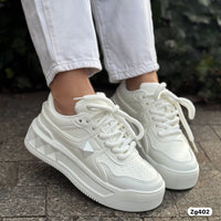Tenis blanco suela 3cm  3011  C-2