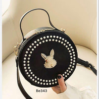 Bolso negro aplique dorado perlas  18cm*  18cm  BL10#  C-B