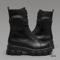 Botin negro bolsito suela 5cm B21 C1