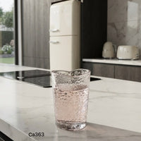 Vaso cristal corazon textura  200ml