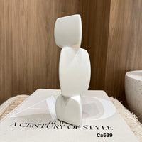 Florero blanco modular ceramica mediano  21cm* 4cm