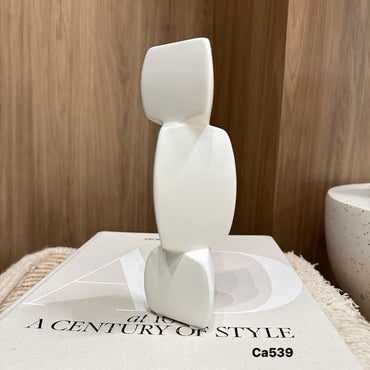 Florero blanco modular ceramica mediano  21cm* 4cm