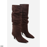Bota caña alta café oscuro tacon 7cm  A9811  C-141