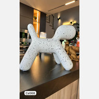 Articulo decorativo perro blanco puntos negro grande  26cm* 15cm* 21.5cm