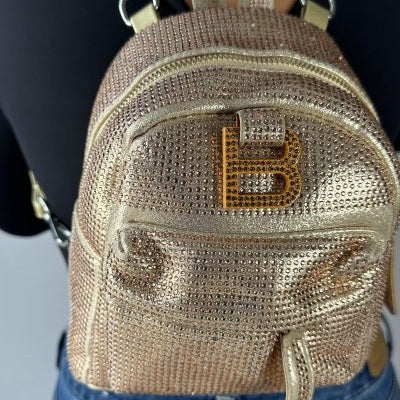 Morral dorado apliques brillantes   19cm* 20cm* 10cm   94505  C-B