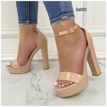 Sandalia nude tacon 14cm  BL717-PM   C11