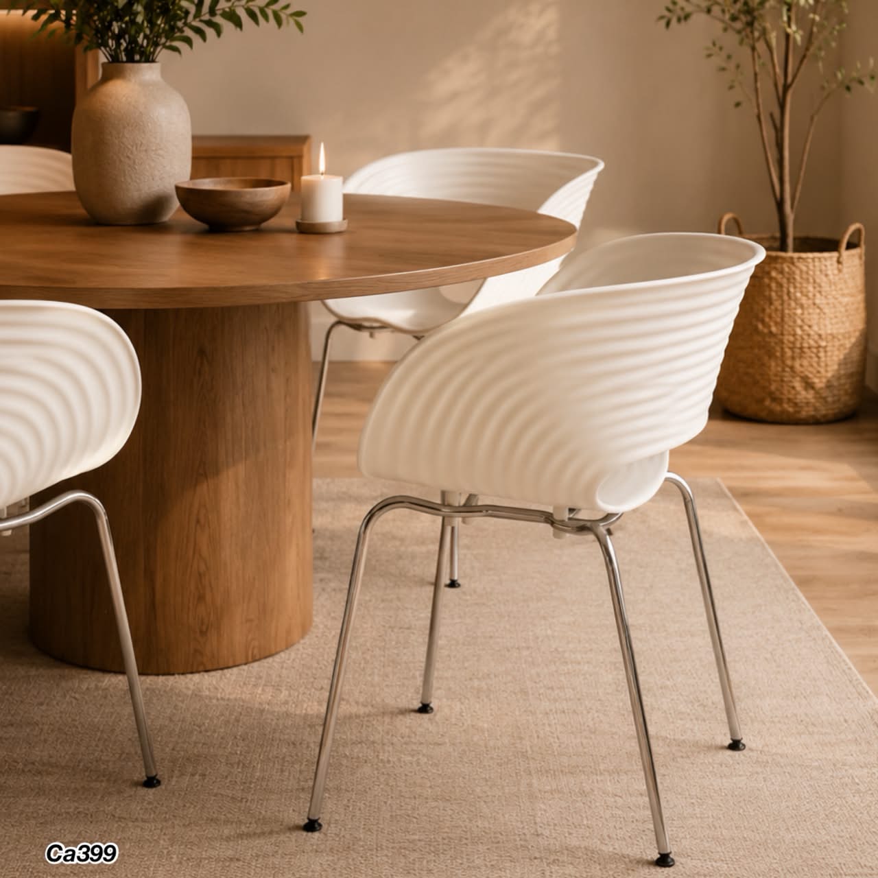 Silla de comedor blanco estilo nordico  62cm* 65cm* 77cm