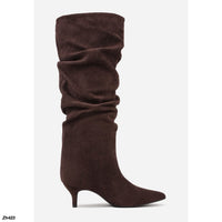 Bota caña alta café oscuro tacon 7cm  A9811  C-141