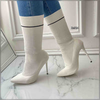 Botin blanco tacon 12Cm 372-113 C-4