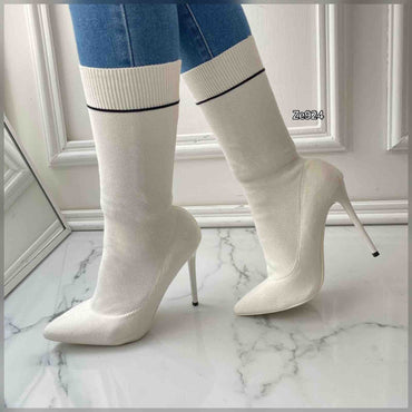 Botin blanco tacon 12Cm 372-113 C-4