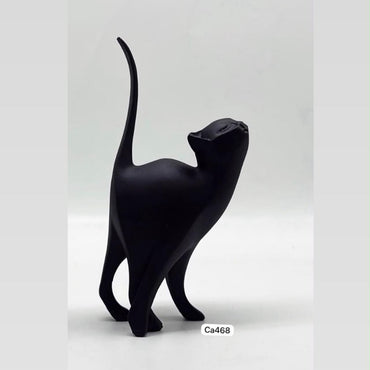 Articulo decorativo gato negro sentado  9cm* 5cm* 14cm