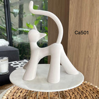 Articulo decorativo gato pequeño gris caminando 18,5cm* 12cm* 20cm