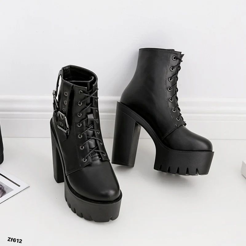 Botin negro tacon 14cm   659-10  C-2