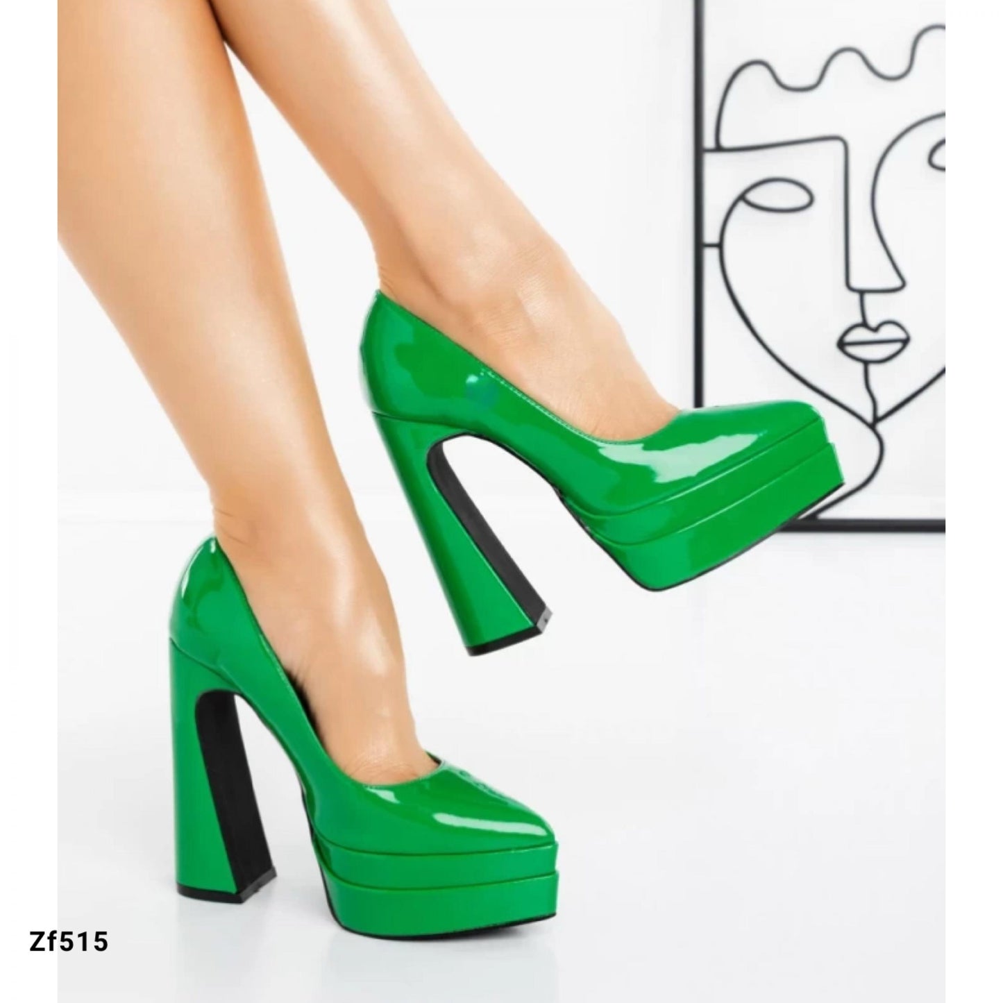 Tacon verde plataforma 4cm tacon 13cm  LD-1163   C2