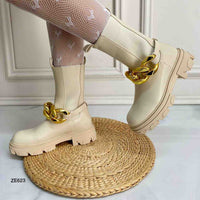 Botin Beige cadena suela 5Cm U9AX90037-6