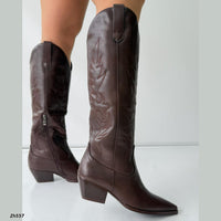 Bota texana café tacon 6cm  HX3325-B0220