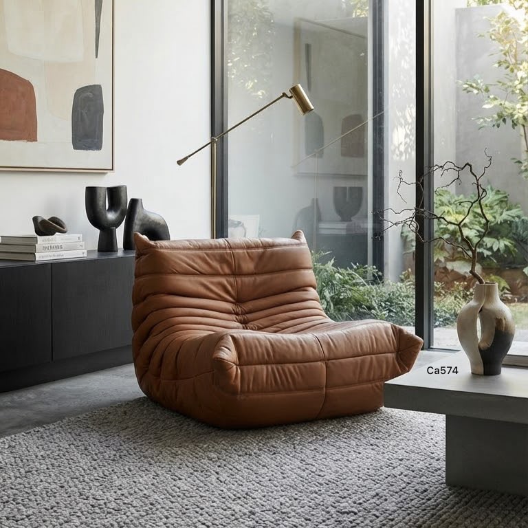 Silla poltrona café micro fibra   85cm