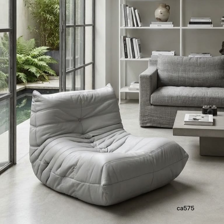 Silla poltrona gris micro fibra   85cm
