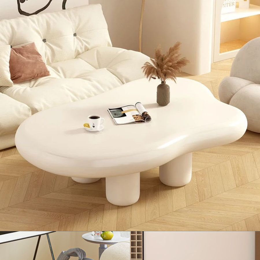 Mesa de nube blanco madera  100cm* 69cm* 40cm