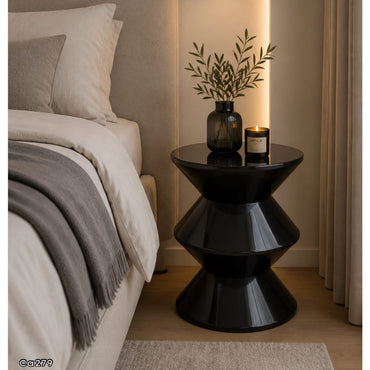 Mesa auxiliar nordica negro   36cm* 36cm* 45cm