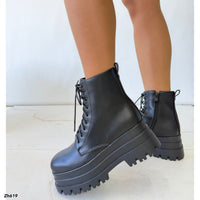 Botin negro plataforma 7cm   HX3112-B9536