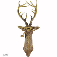 Articulo decorativo venado dorado de pared  13,5cm* 8,5cm* 37,5cm