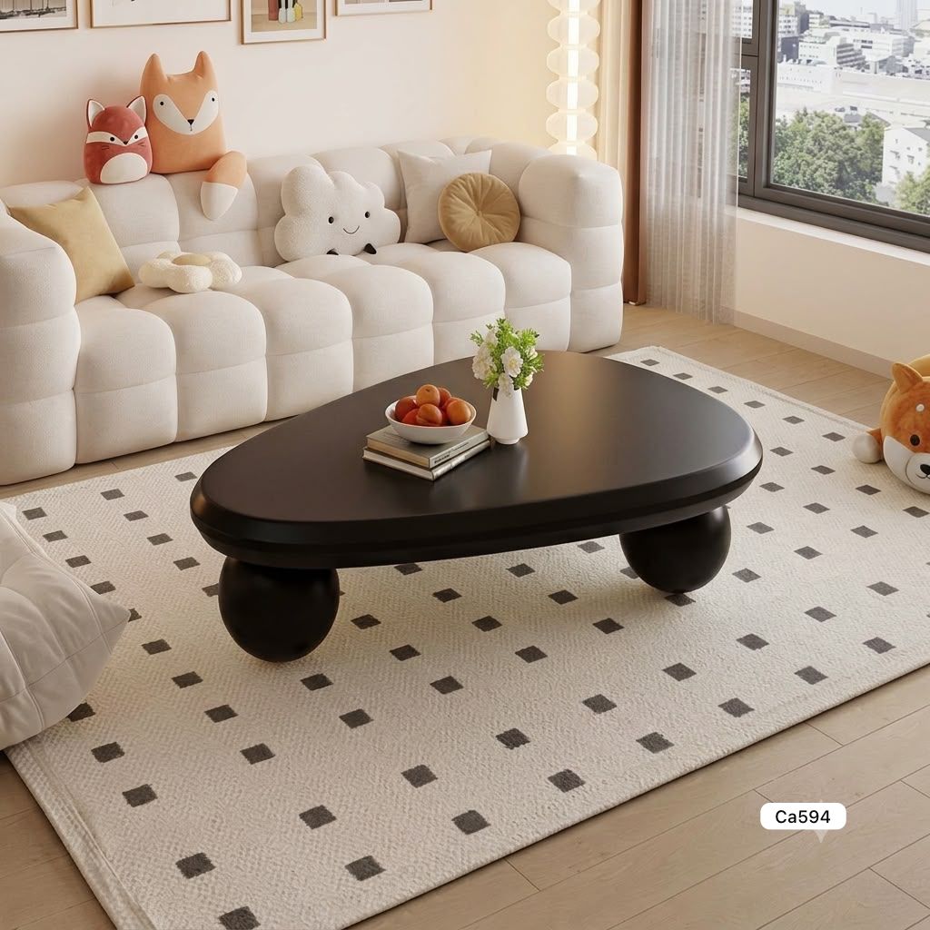 Mesa de centro negro madera   100cm* 68cm* 30cm