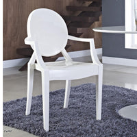 Silla blanca en plastico policarbonado  50cm* 49cm* 93cm* 47cm