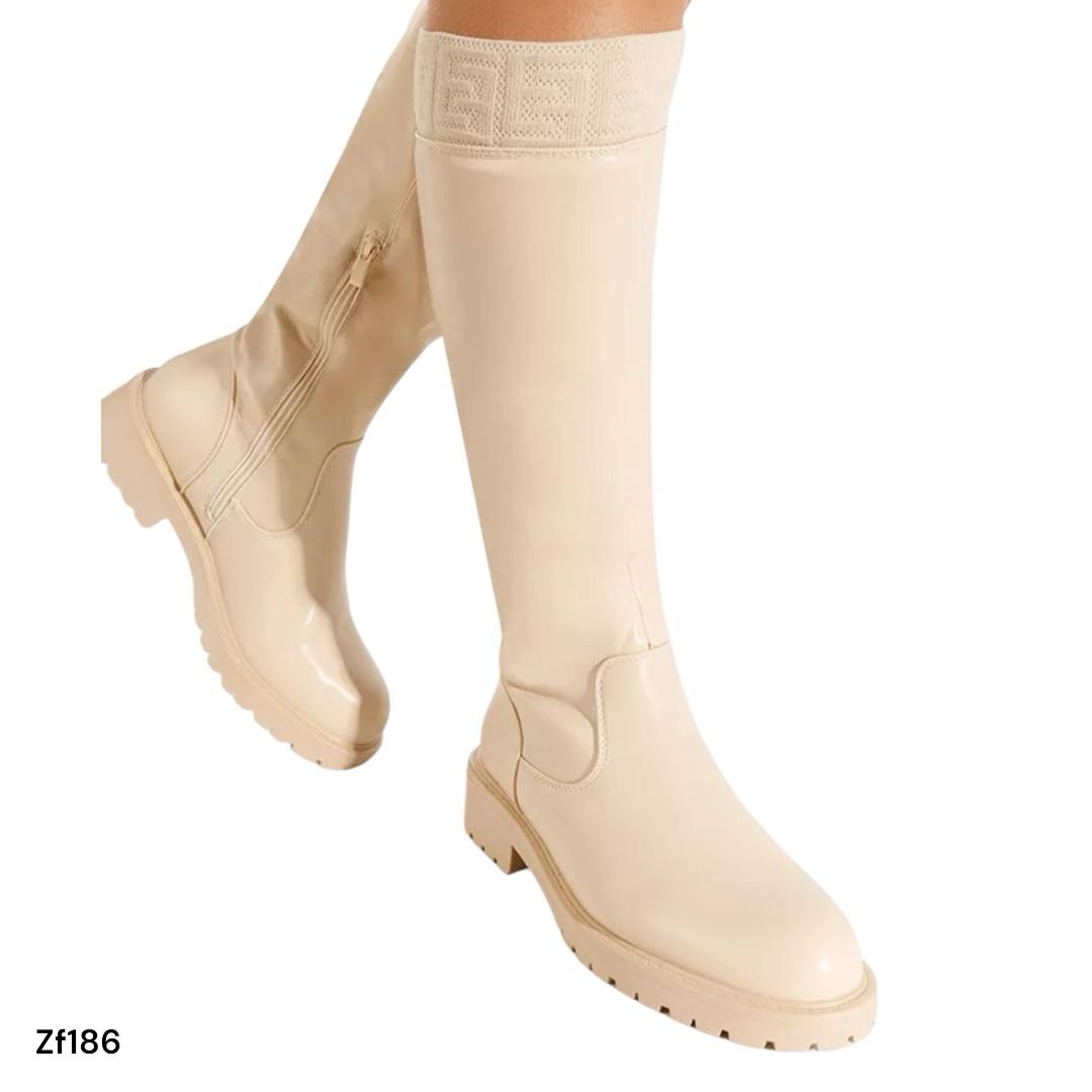 Bota caña alta beige suela 3cm   CM9092  C39