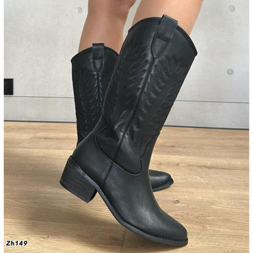 Bota texana negro tacon 5cm  3271  C-76