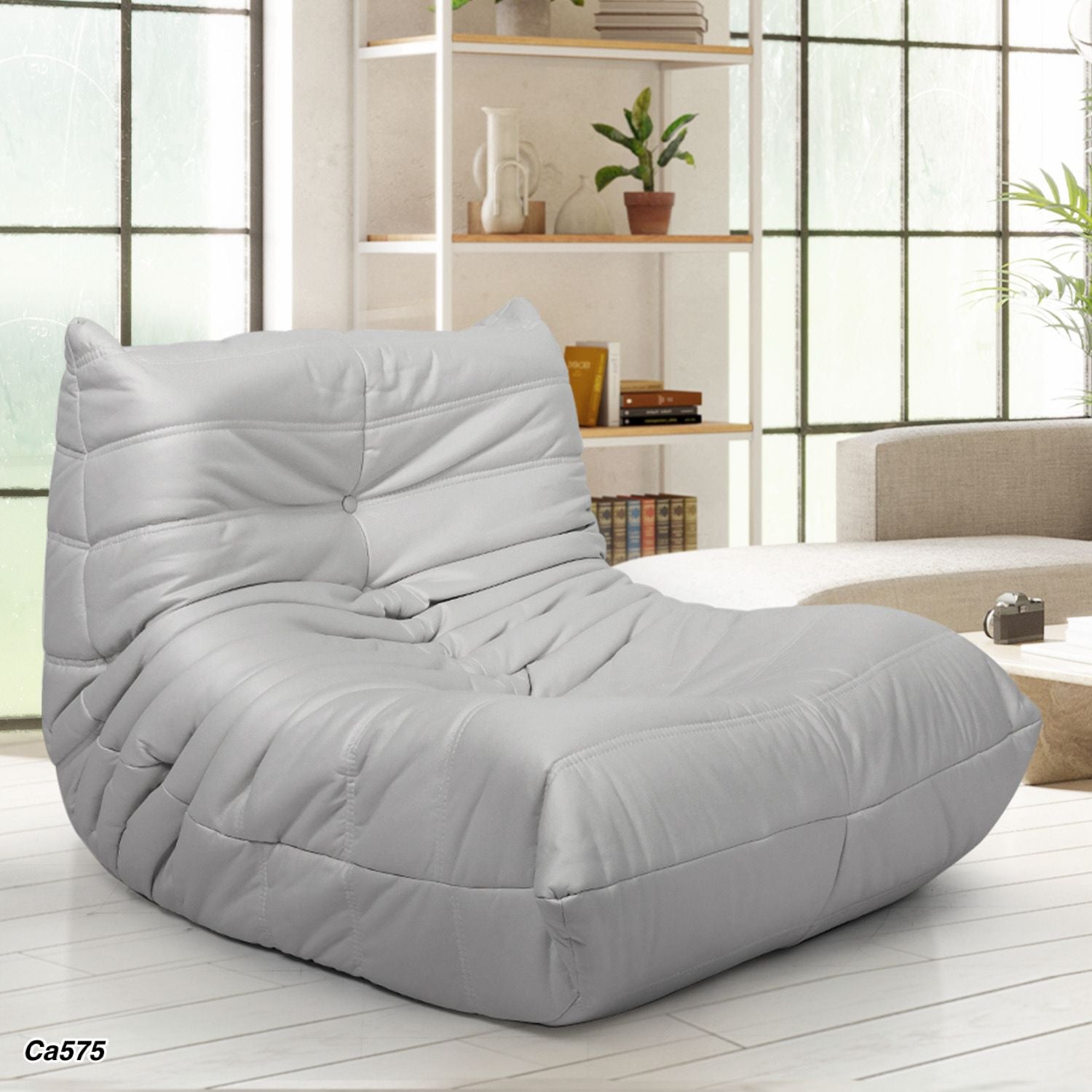 Silla poltrona gris micro fibra   85cm