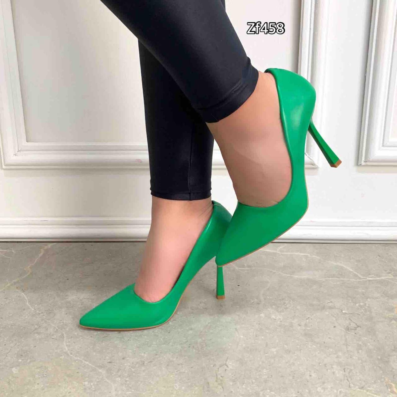 Stiletto verde tacon 10cm   6830   C31