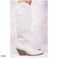 Bota texana blanco tacon 8cm  2P9C-X2844-08  C-120
