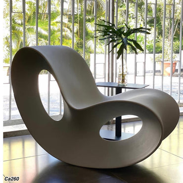 Silla mesedora exterior gris  114cm* 78cm* 58cm   YZ012