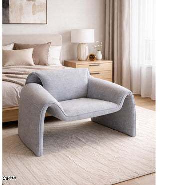Silla moderna gris claro tela linos  94cm* 83cm* 67cm