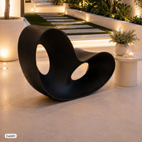 Silla mesedora exterior negro  114cm* 78cm* 58cm  YZ012