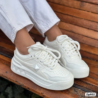 Tenis blanco suela 3cm  3011  C-2
