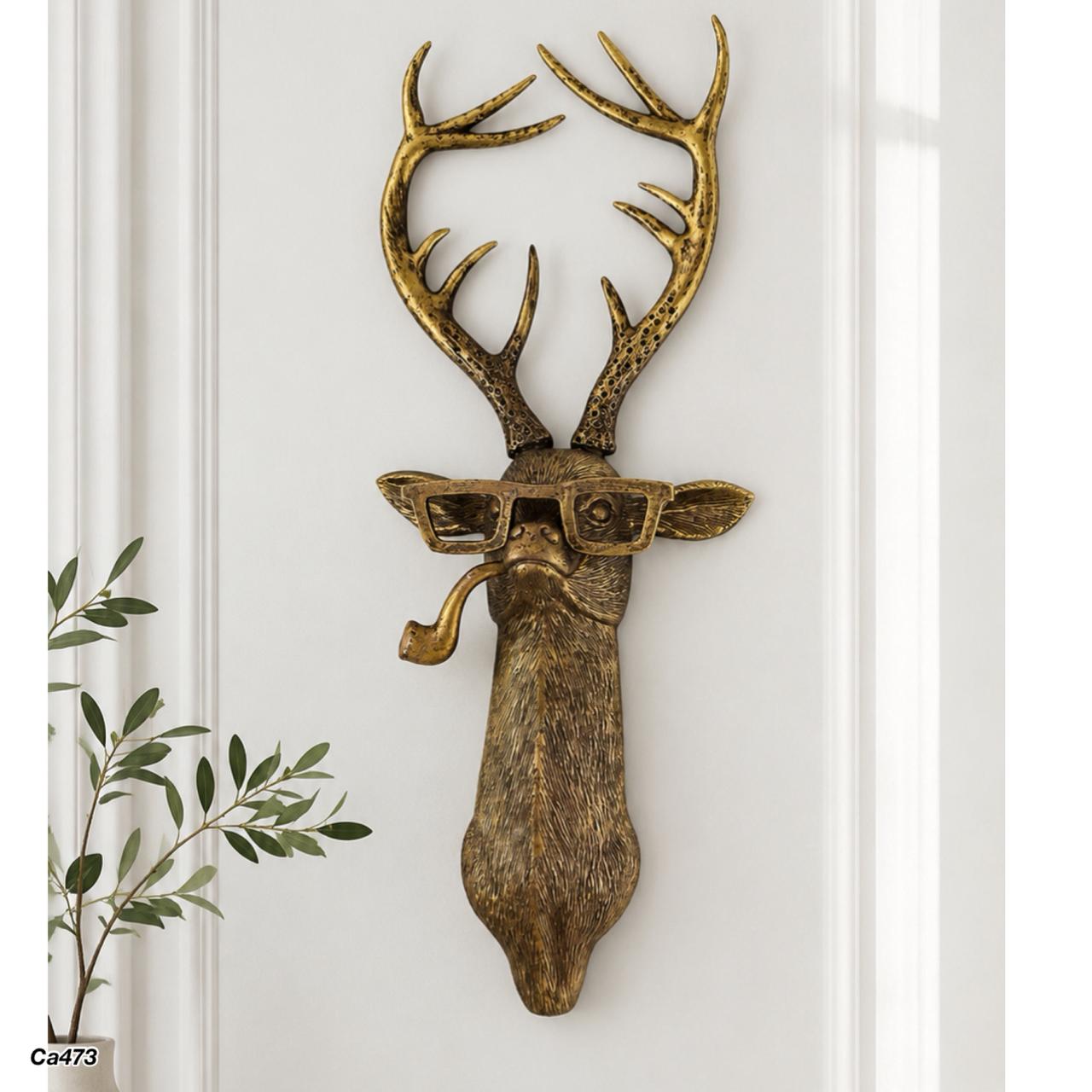 Articulo decorativo venado dorado de pared  13,5cm* 8,5cm* 37,5cm