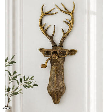 Articulo decorativo venado dorado de pared  13,5cm* 8,5cm* 37,5cm