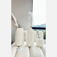 Jarron florero PP blanco alto   15cm* 15cm* 8.5cm