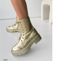 Botin dorado suela 5cm   1608  C-65