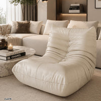Silla poltrona beige micro fibra   85cm