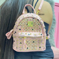 Morral rosado apliques brillantes  19cm* 21cm  523-1  C-B