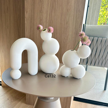 Jarron 3 bolas ceramica  11cm* 23cm