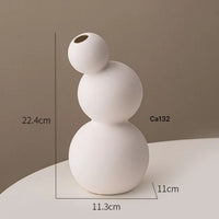 Jarron 3 bolas ceramica  11cm* 23cm