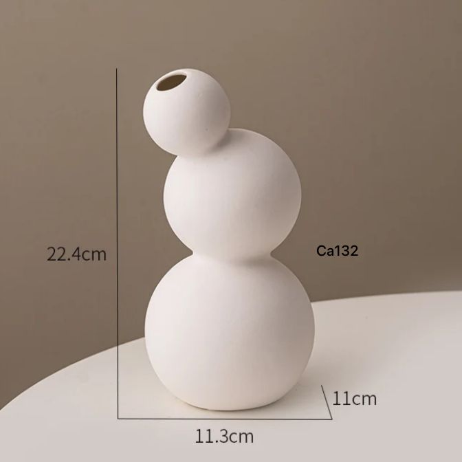 Jarron 3 bolas ceramica  11cm* 23cm