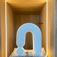Jarron forma arco ceramica  15cm* 6cm* 9cm