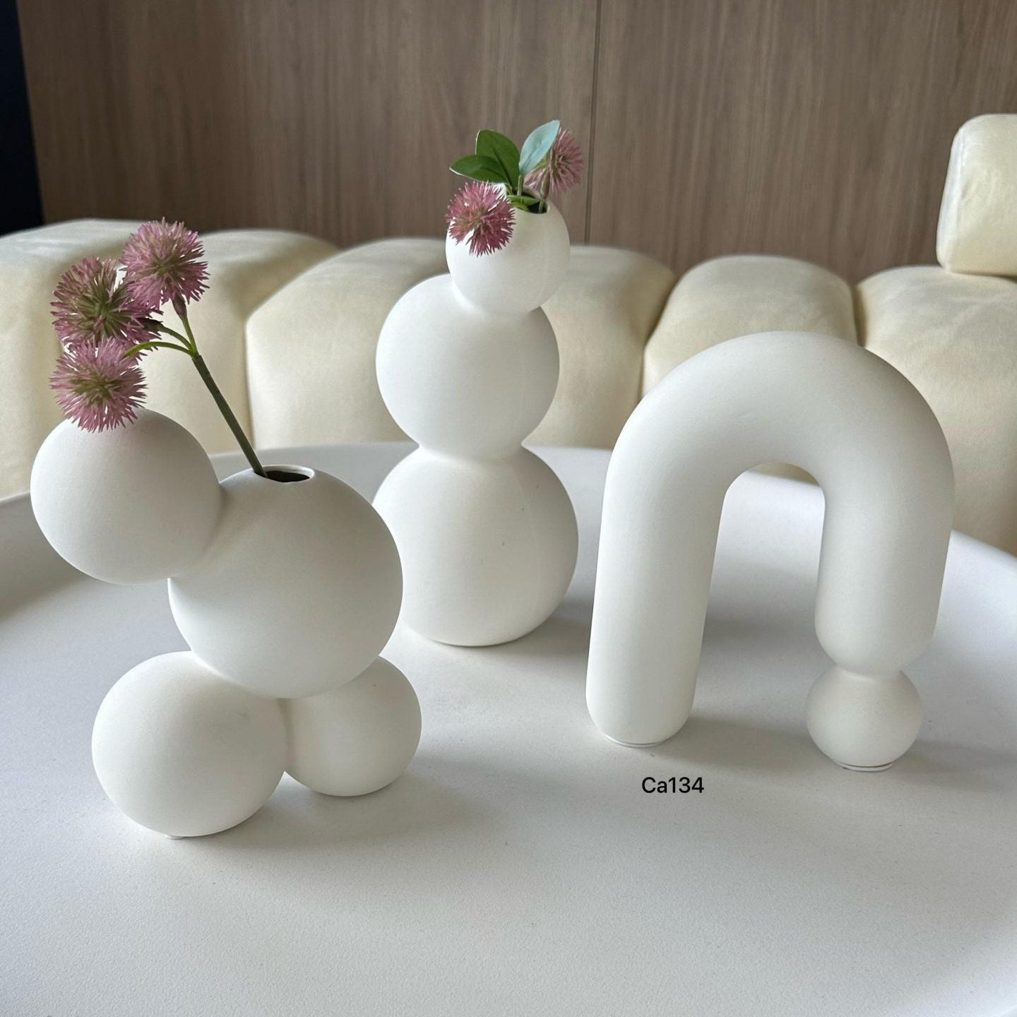 Jarron forma arco ceramica  15cm* 6cm* 9cm